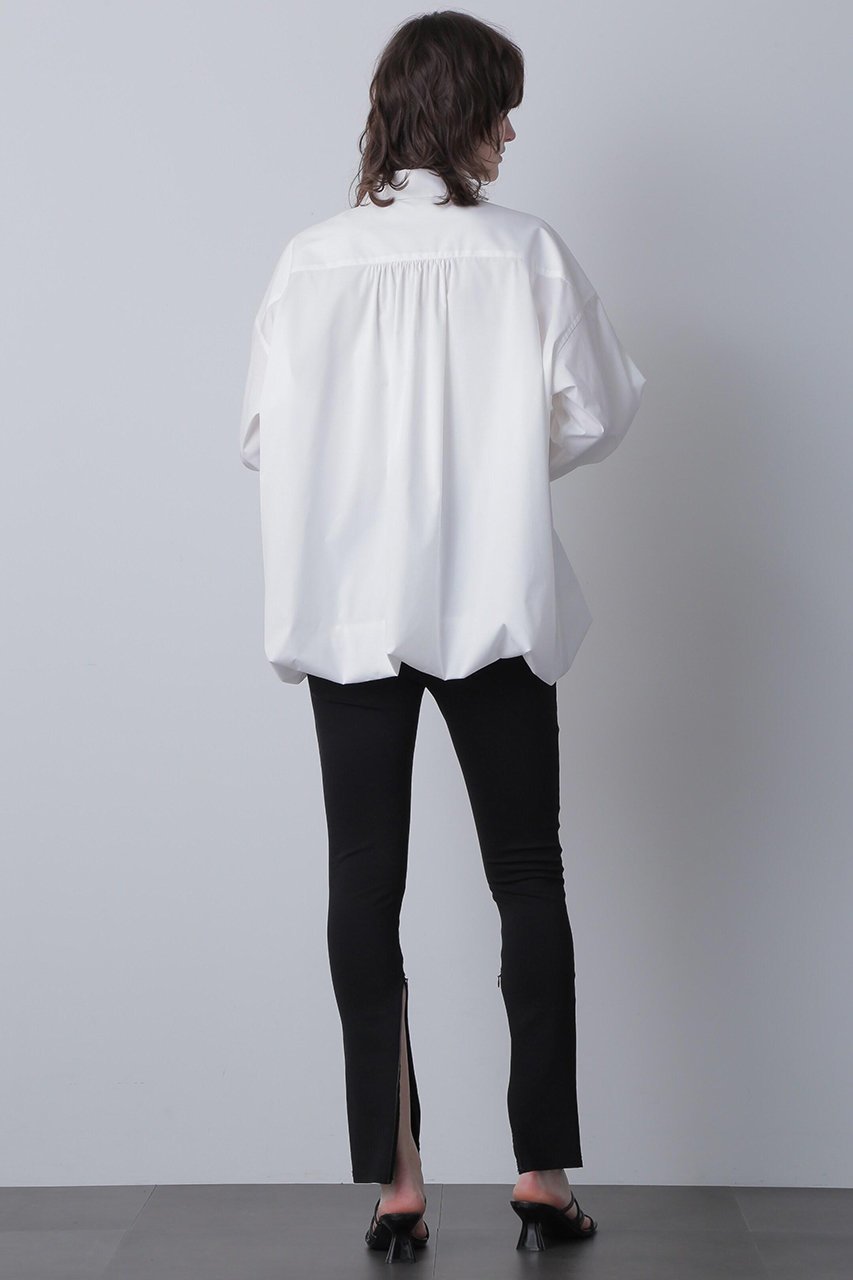 【ヒューエルミュージアム/hueLe Museum】の【STUMBLY】Baloon Silhouette Shirts 人気、トレンドファッション・服の通販 founy(ファニー) 　ファッション　Fashion　レディースファッション　Fashion for Women　トップス・カットソー　Cut & Sew Tops　シャツ・ブラウス・オフィスカジュアル　Elegant Blouses & Button-Ups　カフス　Cuff Design　スリーブ　Sleeve, Long Sleeve / Short Sleeve　ダブル　Double, Double-Breasted　バルーン　Balloon, Balloon Silhouette　ブラウジング　Blouson Silhouette, Cinched Waist　ロング　Long, Long-Length　other-5|ID: prp329100004509134 ipo3291000000032874052