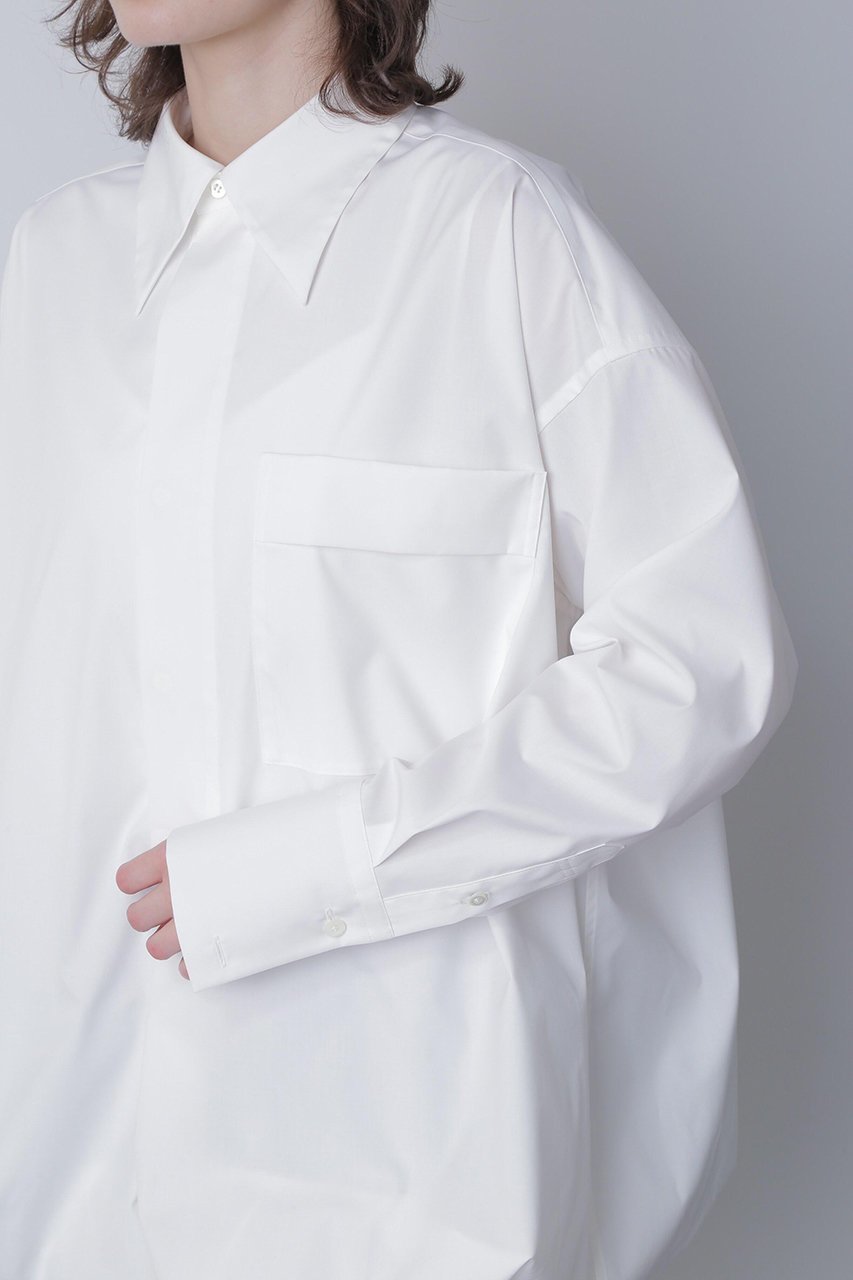 【ヒューエルミュージアム/hueLe Museum】の【STUMBLY】Baloon Silhouette Shirts 人気、トレンドファッション・服の通販 founy(ファニー) 　ファッション　Fashion　レディースファッション　Fashion for Women　トップス・カットソー　Cut & Sew Tops　シャツ・ブラウス・オフィスカジュアル　Elegant Blouses & Button-Ups　カフス　Cuff Design　スリーブ　Sleeve, Long Sleeve / Short Sleeve　ダブル　Double, Double-Breasted　バルーン　Balloon, Balloon Silhouette　ブラウジング　Blouson Silhouette, Cinched Waist　ロング　Long, Long-Length　other-7|ID: prp329100004509134 ipo3291000000032874064