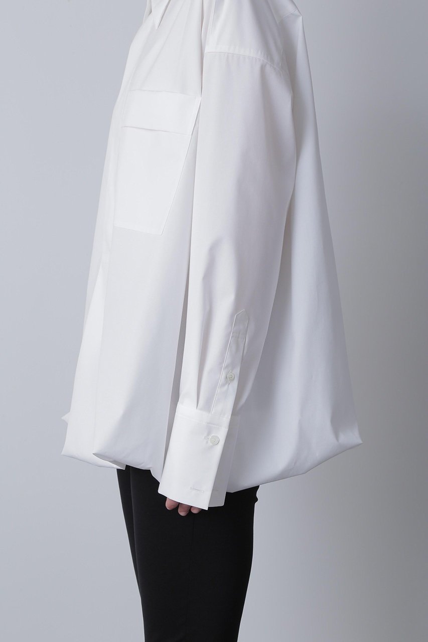 【ヒューエルミュージアム/hueLe Museum】の【STUMBLY】Baloon Silhouette Shirts 人気、トレンドファッション・服の通販 founy(ファニー) 　ファッション　Fashion　レディースファッション　Fashion for Women　トップス・カットソー　Cut & Sew Tops　シャツ・ブラウス・オフィスカジュアル　Elegant Blouses & Button-Ups　カフス　Cuff Design　スリーブ　Sleeve, Long Sleeve / Short Sleeve　ダブル　Double, Double-Breasted　バルーン　Balloon, Balloon Silhouette　ブラウジング　Blouson Silhouette, Cinched Waist　ロング　Long, Long-Length　other-8|ID: prp329100004509134 ipo3291000000032874071