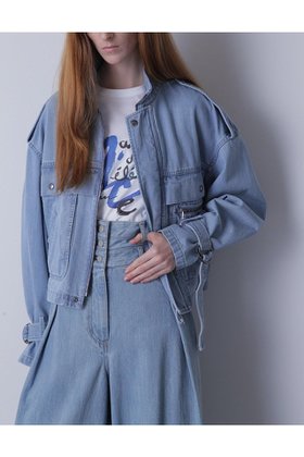 【ヒューエルミュージアム/hueLe Museum】の【STUMBLY】10oz Stand Zip Up Denim Jacket 人気、トレンドファッション・服の通販 founy(ファニー) ファッション Fashion レディースファッション WOMEN アウター Coat Outerwear ジャケット Jackets ショルダー Shoulder ジャケット Jacket ダブル Double デニム Denim ドット Dot ドロップ Drop パッチ Patch ビッグ Big ポケット Pocket メタル Metal |ID:prp329100004509136