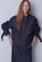 【ヒューエルミュージアム/hueLe Museum】の【STUMBLY】10oz Stand Zip Up Denim Jacket 人気、トレンドファッション・服の通販 founy(ファニー) ファッション Fashion レディースファッション Fashion for Women アウター Coat / Outerwear Collection レディースジャケット・軽アウター Jackets ショルダー Shoulder, Shoulder Strap ジャケット Jacket, Outerwear ダブル Double, Double-Breasted デニム Denim, Jeans Material ドット Polka Dot, Dot Pattern ドロップ Drop Shoulder, Dropped Style パッチ Patch, Appliqué ビッグ Big, Oversized ポケット Pocket, Pocket Detail メタル Metal, Metal Parts thumbnail ネイビー|ID: prp329100004509136 ipo3291000000035370651