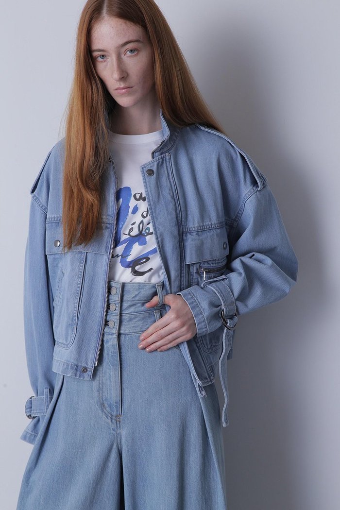 【ヒューエルミュージアム/hueLe Museum】の【STUMBLY】10oz Stand Zip Up Denim Jacket インテリア・キッズ・メンズ・レディースファッション・服の通販 founy(ファニー) https://founy.com/ ファッション Fashion レディースファッション Fashion for Women アウター Coat / Outerwear Collection レディースジャケット・軽アウター Jackets ショルダー Shoulder, Shoulder Strap ジャケット Jacket, Outerwear ダブル Double, Double-Breasted デニム Denim, Jeans Material ドット Polka Dot, Dot Pattern ドロップ Drop Shoulder, Dropped Style パッチ Patch, Appliqué ビッグ Big, Oversized ポケット Pocket, Pocket Detail メタル Metal, Metal Parts |ID: prp329100004509136 ipo3291000000035961229