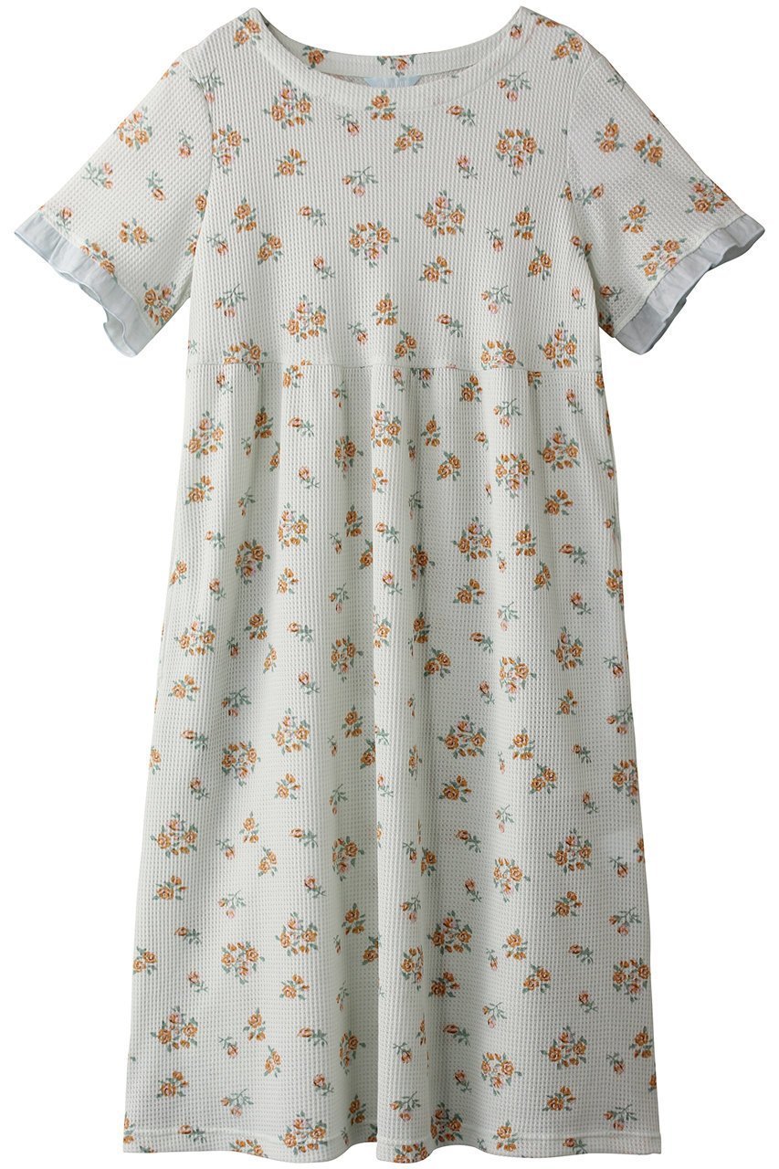【キッドブルー/KID BLUE】の25ワッフルフラワーPtワンピース インテリア・キッズ・メンズ・レディースファッション・服の通販 founy(ファニー) 　ファッション　Fashion　レディースファッション　WOMEN　ワンピース　Dress　おすすめ　Recommend　セットアップ　Set Up　パジャマ　Pajamas　フェミニン　Feminine　フラワー　Flower　フリル　Frills　ローズ　Rose　ワッフル　Waffle　吸水　Water Absorption　ペパーミント|ID: prp329100004509147 ipo3291000000031836028