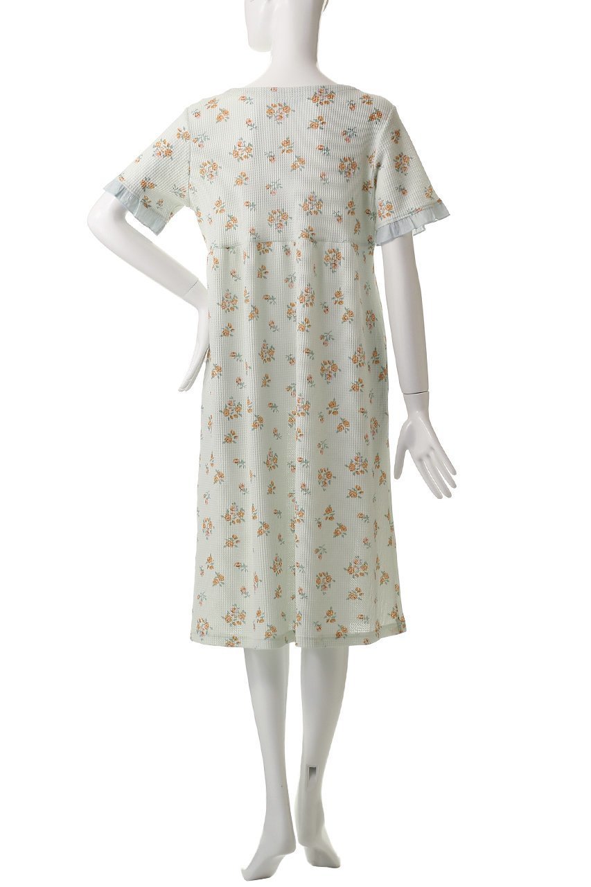 【キッドブルー/KID BLUE】の25ワッフルフラワーPtワンピース 人気、トレンドファッション・服の通販 founy(ファニー) 　ファッション　Fashion　レディースファッション　WOMEN　ワンピース　Dress　おすすめ　Recommend　セットアップ　Set Up　パジャマ　Pajamas　フェミニン　Feminine　フラワー　Flower　フリル　Frills　ローズ　Rose　ワッフル　Waffle　吸水　Water Absorption　other-4|ID: prp329100004509147 ipo3291000000031836031