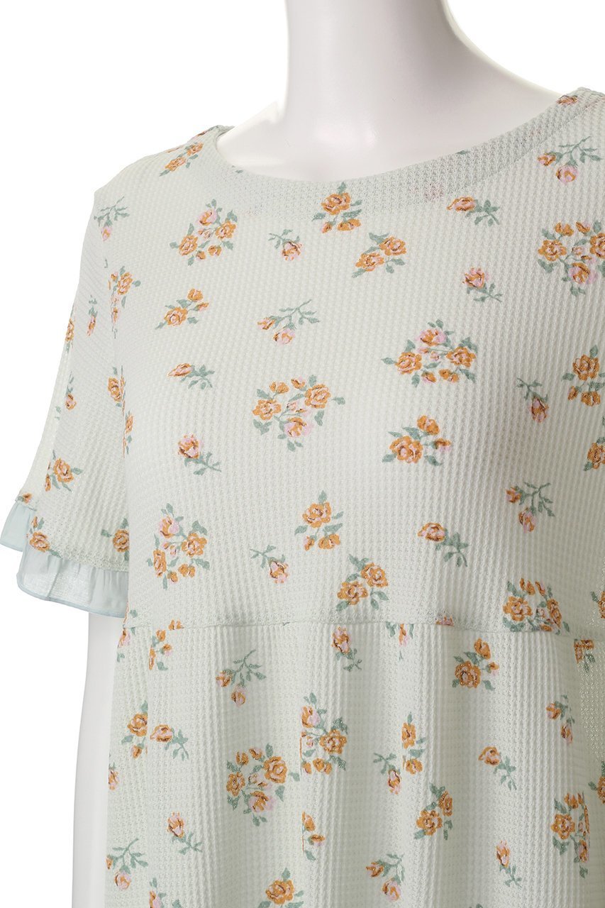 【キッドブルー/KID BLUE / GOODS】の25ワッフルフラワーPtワンピース 人気、トレンドファッション・服の通販 founy(ファニー) 　おすすめ　Recommended / Our Picks　セットアップ　Set-Up, Coordinated Outfit　パジャマ　Pajamas, Sleepwear　フェミニン　Feminine, Girly　フラワー　Flower, Floral　フリル　Frill, Ruffle　ローズ　Rose, Rose Motif　ワッフル　Waffle, Waffle Knit　吸水　Absorbent, Quick-Dry　other-5|ID: prp329100004509147 ipo3291000000032833205