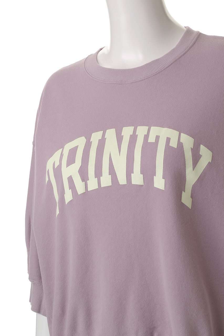 【オブラダ/Oblada】のTRINITY ハーフスリーブスウェットシャツ 人気、トレンドファッション・服の通販 founy(ファニー) 　ファッション　Fashion　レディースファッション　Fashion for Women　トップス・カットソー　Cut & Sew Tops　シャツ・ブラウス・オフィスカジュアル　Elegant Blouses & Button-Ups　レディースパーカー・カジュアルフーディー　Casual Hoodies & Sweatshirts　ロングTシャツ・Tシャツ　Longline T-Shirts & Tees　スウェット・クルーネックトップス　Sweatshirts & Crewnecks / Relaxed Fit Sweat Tops　カットソー・ベーシックTシャツ　Cut-and-Sewn Tops / Stretch Tees & Basics　ショルダー　Shoulder, Shoulder Strap　ショート　Short, Short Length　スリーブ　Sleeve, Long Sleeve / Short Sleeve　トレンド　Trend, Trending Now　ドロップ　Drop Shoulder, Dropped Style　プリント　Print, Printed Pattern　リラックス　Relax, Relaxed Fit　ロング　Long, Long-Length　other-5|ID: prp329100004509148 ipo3291000000032842973