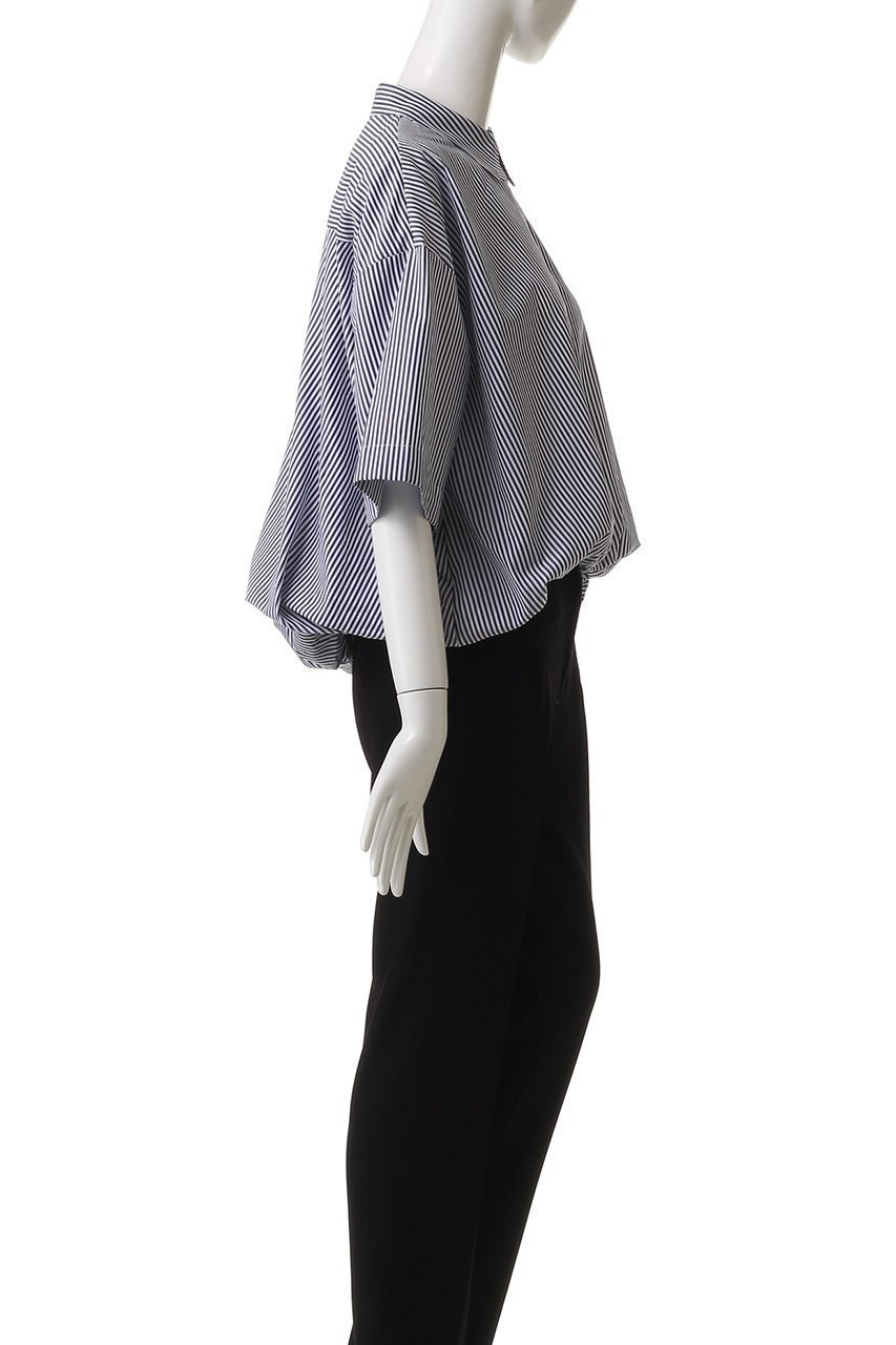 【ミズイロ インド/mizuiro ind】のstripe half slv balloon shirt シャツ 人気、トレンドファッション・服の通販 founy(ファニー) 　ファッション　Fashion　レディースファッション　Fashion for Women　トップス・カットソー　Cut & Sew Tops　シャツ・ブラウス・オフィスカジュアル　Elegant Blouses & Button-Ups　おすすめ　Recommended / Our Picks　ギャザー　Gathered, Ruffled　ショート　Short, Short Length　ストライプ　Stripe, Striped Pattern　スリーブ　Sleeve, Long Sleeve / Short Sleeve　バルーン　Balloon, Balloon Silhouette　エレガント 上品　Elegant　other-3|ID: prp329100004509165 ipo3291000000032907581