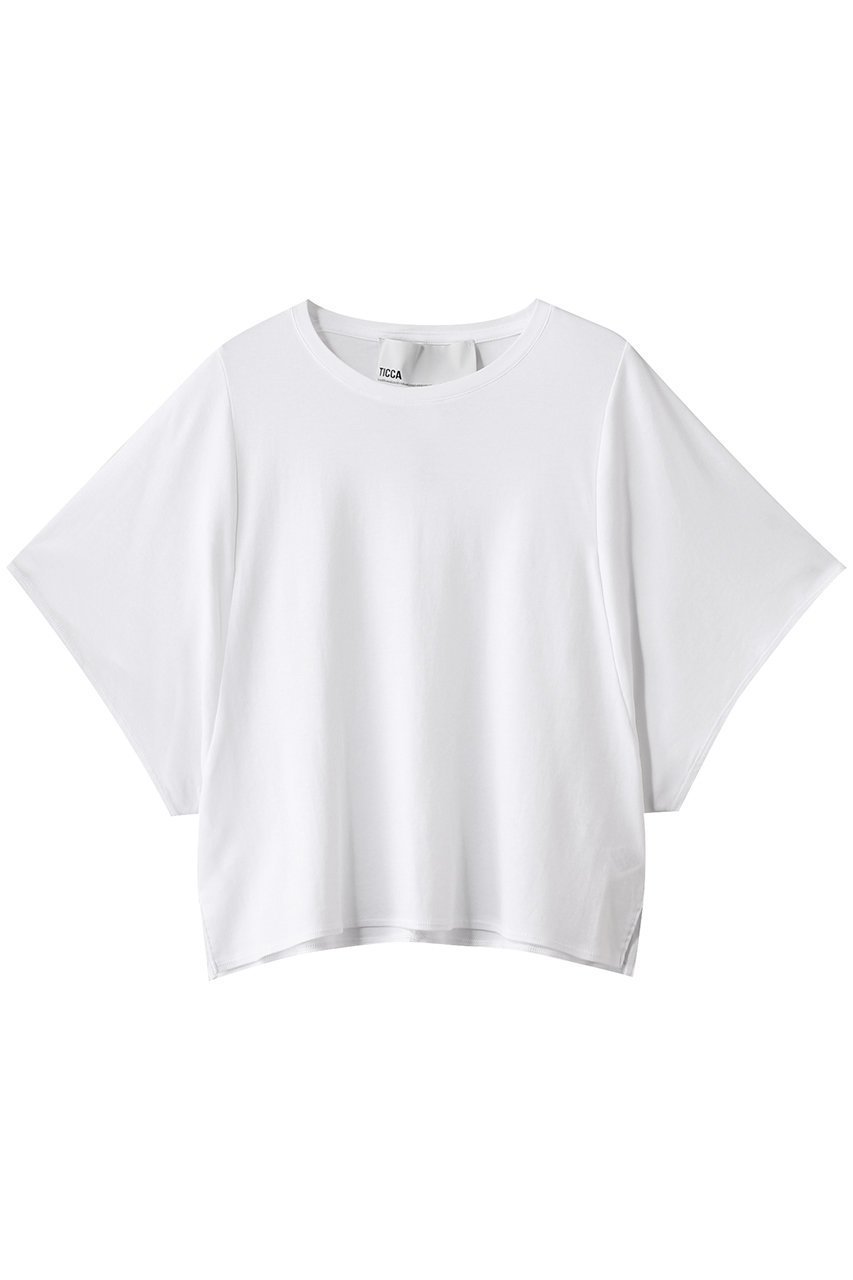 【エリオポール/heliopole】の【TICCA】ワイドスリーブプルオーバー インテリア・キッズ・メンズ・レディースファッション・服の通販 founy(ファニー) 　ファッション　Fashion　レディースファッション　Fashion for Women　トップス・カットソー　Cut & Sew Tops　シャツ・ブラウス・オフィスカジュアル　Elegant Blouses & Button-Ups　ロングTシャツ・Tシャツ　Longline T-Shirts & Tees　カジュアルプルオーバー・ニットトップス　Pullovers & Knit Tops / Casual Pullovers　カットソー・ベーシックTシャツ　Cut-and-Sewn Tops / Stretch Tees & Basics　ショート　Short, Short Length　スリーブ　Sleeve, Long Sleeve / Short Sleeve　ドレープ　Drape, Draping Fabric　バランス　Balance, Style Balance　ヘムライン　Hemline, Bottom Cut　ボトム　Bottoms, Lower Wear　ワイド　Wide, Wide Fit　ホワイト|ID: prp329100004509169 ipo3291000000032844380