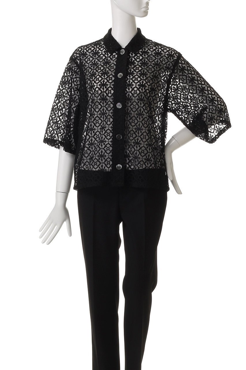【エリオポール/heliopole】のレースキューバシャツ 人気、トレンドファッション・服の通販 founy(ファニー) 　ファッション　Fashion　レディースファッション　Fashion for Women　トップス・カットソー　Cut & Sew Tops　シャツ・ブラウス・オフィスカジュアル　Elegant Blouses & Button-Ups　インナー　Innerwear　ショート　Short, Short Length　シンプル　Simple, Minimal　スリーブ　Sleeve, Long Sleeve / Short Sleeve　ボトム　Bottoms, Lower Wear　レース　Lace, Lace Fabric　other-2|ID: prp329100004509171 ipo3291000000032630023