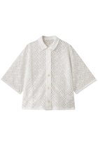 【エリオポール/heliopole】のレースキューバシャツ ホワイト|ID:prp329100004509171