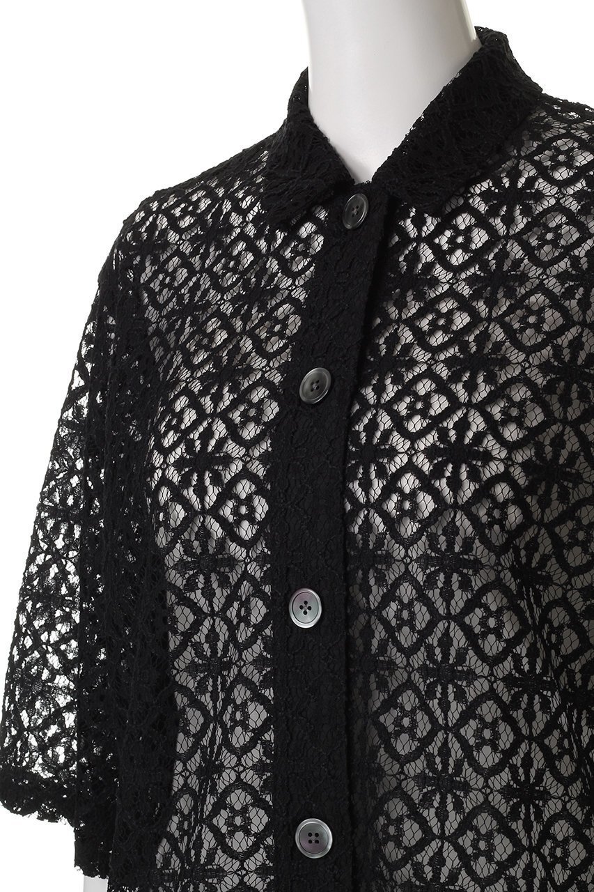 【エリオポール/heliopole】のレースキューバシャツ 人気、トレンドファッション・服の通販 founy(ファニー) 　ファッション　Fashion　レディースファッション　Fashion for Women　トップス・カットソー　Cut & Sew Tops　シャツ・ブラウス・オフィスカジュアル　Elegant Blouses & Button-Ups　インナー　Innerwear　ショート　Short, Short Length　シンプル　Simple, Minimal　スリーブ　Sleeve, Long Sleeve / Short Sleeve　ボトム　Bottoms, Lower Wear　レース　Lace, Lace Fabric　other-5|ID: prp329100004509171 ipo3291000000035062875