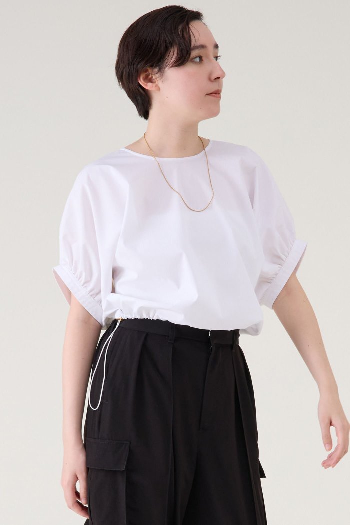 【マルティニーク/martinique】のファブリックコンビギャザープルオーバー インテリア・キッズ・メンズ・レディースファッション・服の通販 founy(ファニー) https://founy.com/ ファッション Fashion レディースファッション Fashion for Women トップス・カットソー Cut & Sew Tops シャツ・ブラウス・オフィスカジュアル Elegant Blouses & Button-Ups ロングTシャツ・Tシャツ Longline T-Shirts & Tees カジュアルプルオーバー・ニットトップス Pullovers & Knit Tops / Casual Pullovers カットソー・ベーシックTシャツ Cut-and-Sewn Tops / Stretch Tees & Basics おすすめ Recommended / Our Picks カットソー Cut and Sewn Top ギャザー Gathered, Ruffled ショート Short, Short Length スリーブ Sleeve, Long Sleeve / Short Sleeve 夏 Summer |ID: prp329100004509174 ipo3291000000032811618