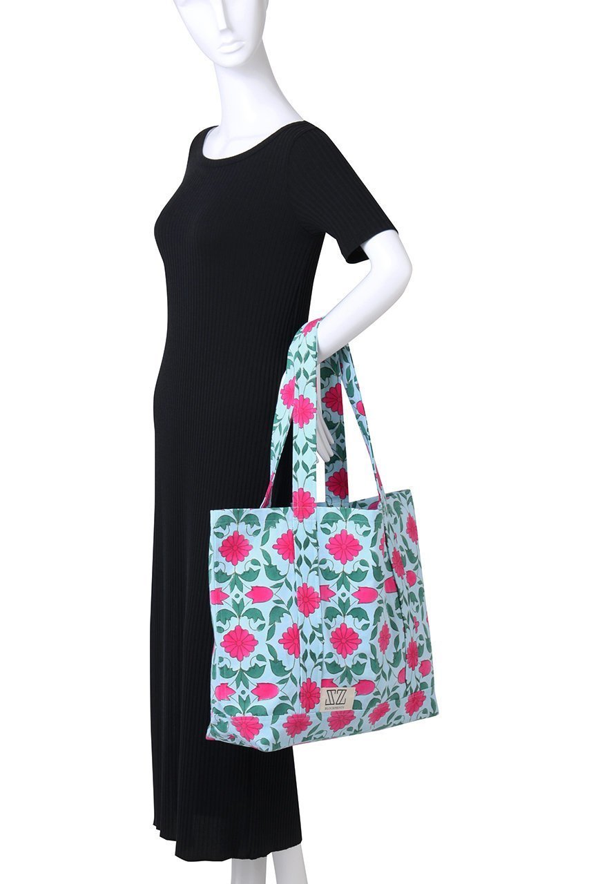 【エスゼット ブロックプリント/SZ Blockprints】のLISBON コットンスモールトートバッグ 人気、トレンドファッション・服の通販 founy(ファニー) 　ファッション　Fashion　レディースファッション　Fashion for Women　バッグ　Bags　other-2|ID: prp329100004509184 ipo3291000000035552794