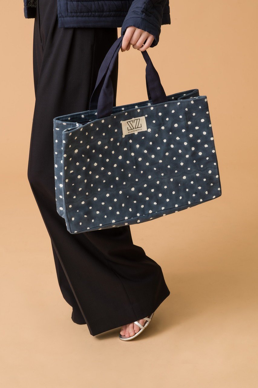 【エスゼット ブロックプリント/SZ Blockprints】のPOLKA DOT ショッパーバッグ 大人の最旬トレンドファッション＆コーディネート founy(ファウニー) 　ファッション　Fashion　レディースファッション　Fashion for Women　バッグ　Bags　ドット　Polka Dot, Dot Pattern　プリント　Print, Printed Pattern　other-7|ID: prp329100004509185 ipo3291000000036926575