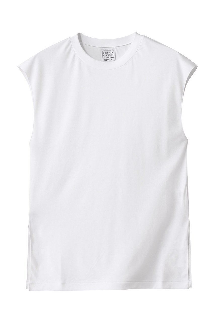 【グッド ピープル グッド ステッチング グッド プロダクト/GOOD PEOPLE GOOD STITCHING GOOD PRODUCT】のクルーネック フレンチスリーブTシャツ 人気、トレンドファッション・服の通販 founy(ファニー) 　ファッション　Fashion　レディースファッション　Fashion for Women　トップス・カットソー　Cut & Sew Tops　シャツ・ブラウス・オフィスカジュアル　Elegant Blouses & Button-Ups　ロングTシャツ・Tシャツ　Longline T-Shirts & Tees　カットソー・ベーシックTシャツ　Cut-and-Sewn Tops / Stretch Tees & Basics　ショート　Short, Short Length　スリット　Slit, Slit Detail　スリーブ　Sleeve, Long Sleeve / Short Sleeve　フレンチ　French, French Style　定番　Standard, Basic Item　 other-1|ID: prp329100004509191 ipo3291000000032845416