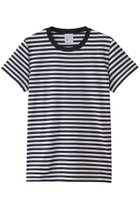 【グッド ピープル グッド ステッチング グッド プロダクト/GOOD PEOPLE GOOD STITCHING GOOD PRODUCT】のクルーネック ショートスリーブTシャツ 人気、トレンドファッション・服の通販 founy(ファニー) ファッション Fashion レディースファッション Fashion for Women トップス・カットソー Cut & Sew Tops シャツ・ブラウス・オフィスカジュアル Elegant Blouses & Button-Ups ロングTシャツ・Tシャツ Longline T-Shirts & Tees カットソー・ベーシックTシャツ Cut-and-Sewn Tops / Stretch Tees & Basics インナー Innerwear ショート Short, Short Length スリーブ Sleeve, Long Sleeve / Short Sleeve 定番 Standard, Basic Item thumbnail ホワイト×ブラック|ID: prp329100004509192 ipo3291000000032844032