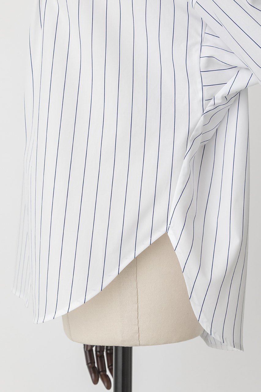 【オーヴィル/EAUVIRE】のショルダータックシャツ 人気、トレンドファッション・服の通販 founy(ファニー) 　ファッション　Fashion　レディースファッション　Fashion for Women　トップス・カットソー　Cut & Sew Tops　シャツ・ブラウス・オフィスカジュアル　Elegant Blouses & Button-Ups　エレガント 上品　Elegant　ショート　Short, Short Length　ストライプ　Stripe, Striped Pattern　スリーブ　Sleeve, Long Sleeve / Short Sleeve　タイプライター　Typewriter Fabric, Crisp Cotton　other-7|ID: prp329100004509194 ipo3291000000032813395