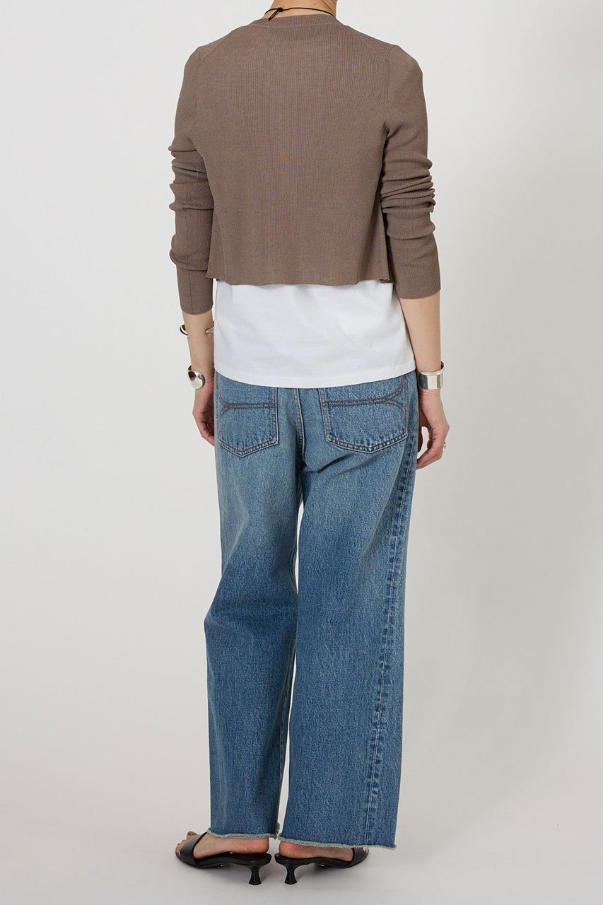 【ブリル/BRILL】のシルクショートリブカーディガン 人気、トレンドファッション・服の通販 founy(ファニー) 　ファッション　Fashion　レディースファッション　Fashion for Women　トップス・カットソー　Cut & Sew Tops　ニット　Knit Tops & Sweaters　カーディガン・羽織り　Layered Style Cardigans　おすすめ　Recommended / Our Picks　エレガント 上品　Elegant　カーディガン　Cardigan, Knitwear　ショート　Short, Short Length　再入荷　Restock / Back in Stock　other-6|ID: prp329100004509198 ipo3291000000035830526