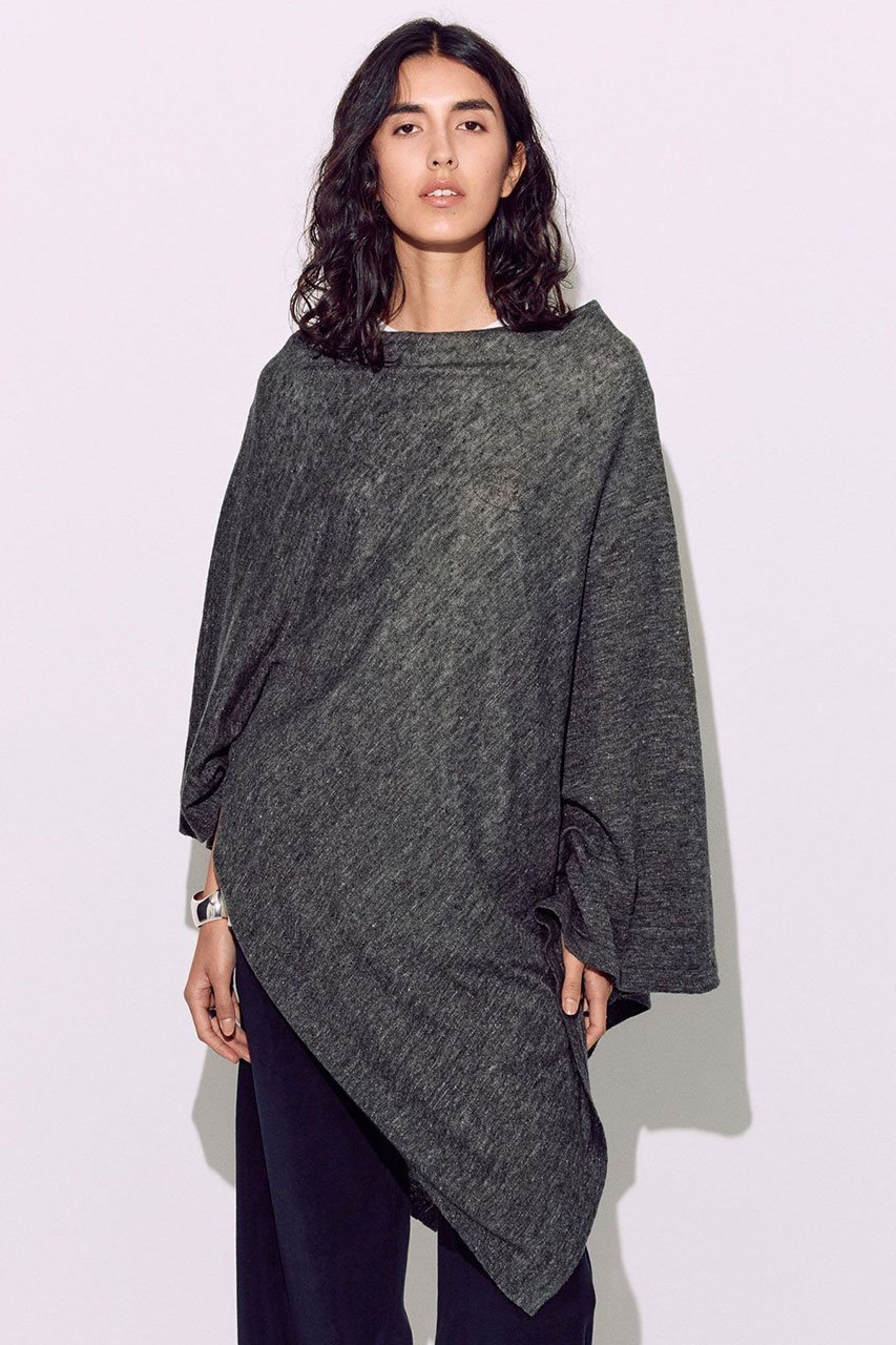 【ブリル/BRILL】のリネンポンチョ インテリア・キッズ・メンズ・レディースファッション・服の通販 founy(ファニー) 　ファッション　Fashion　レディースファッション　Fashion for Women　トップス・カットソー　Cut & Sew Tops　ニット　Knit Tops & Sweaters　カジュアルプルオーバー・ニットトップス　Pullovers & Knit Tops / Casual Pullovers　フレンチ　French, French Style　リネン　Linen, Linen Fabric　夏　Summer　グレー|ID: prp329100004509200 ipo3291000000032811188