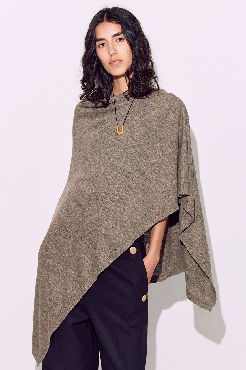 【ブリル/BRILL】のリネンポンチョ インテリア・キッズ・メンズ・レディースファッション・服の通販 founy(ファニー) 　ファッション　Fashion　レディースファッション　Fashion for Women　トップス・カットソー　Cut & Sew Tops　ニット　Knit Tops & Sweaters　カジュアルプルオーバー・ニットトップス　Pullovers & Knit Tops / Casual Pullovers　フレンチ　French, French Style　リネン　Linen, Linen Fabric　夏　Summer　ブラウン|ID: prp329100004509200 ipo3291000000032811189
