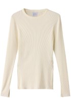 【グッド ピープル グッド ステッチング グッド プロダクト/GOOD PEOPLE GOOD STITCHING GOOD PRODUCT】のクルーネック ロングスリーブプルオーバー 人気、トレンドファッション・服の通販 founy(ファニー) ファッション Fashion レディースファッション Fashion for Women トップス・カットソー Cut & Sew Tops ニット Knit Tops & Sweaters カジュアルプルオーバー・ニットトップス Pullovers & Knit Tops / Casual Pullovers ストレッチ Stretch, Stretchy Fabric スリット Slit, Slit Detail トレンド Trend, Trending Now thumbnail ホワイト|ID: prp329100004509202 ipo3291000000032921508