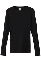 【グッド ピープル グッド ステッチング グッド プロダクト/GOOD PEOPLE GOOD STITCHING GOOD PRODUCT】のクルーネック ロングスリーブプルオーバー 人気、トレンドファッション・服の通販 founy(ファニー) ファッション Fashion レディースファッション Fashion for Women トップス・カットソー Cut & Sew Tops ニット Knit Tops & Sweaters カジュアルプルオーバー・ニットトップス Pullovers & Knit Tops / Casual Pullovers ストレッチ Stretch, Stretchy Fabric スリット Slit, Slit Detail トレンド Trend, Trending Now thumbnail ブラック|ID: prp329100004509202 ipo3291000000032921516