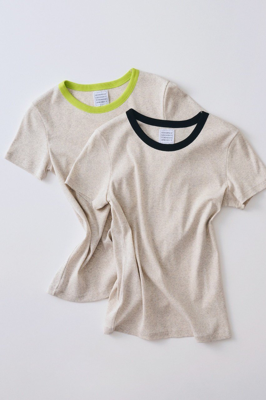 【グッド ピープル グッド ステッチング グッド プロダクト/GOOD PEOPLE GOOD STITCHING GOOD PRODUCT】のコントラスト トリム ショートスリーブ Tシャツ 人気、トレンドファッション・服の通販 founy(ファニー) 　ファッション　Fashion　レディースファッション　Fashion for Women　トップス・カットソー　Cut & Sew Tops　シャツ・ブラウス・オフィスカジュアル　Elegant Blouses & Button-Ups　ロングTシャツ・Tシャツ　Longline T-Shirts & Tees　カットソー・ベーシックTシャツ　Cut-and-Sewn Tops / Stretch Tees & Basics　おすすめ　Recommended / Our Picks　ショート　Short, Short Length　ストレッチ　Stretch, Stretchy Fabric　スリーブ　Sleeve, Long Sleeve / Short Sleeve　エレガント 上品　Elegant　夏　Summer　春　Spring　S/S・春夏　SS, Spring/Summer, Warm Season　other-7|ID: prp329100004509203 ipo3291000000036217497
