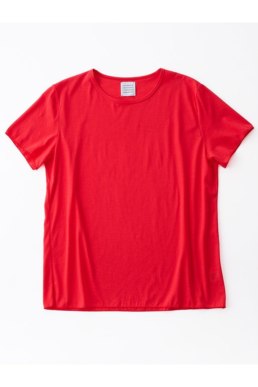 【グッド ピープル グッド ステッチング グッド プロダクト/GOOD PEOPLE GOOD STITCHING GOOD PRODUCT】のクルーネック ショートスリーブ Tシャツ インテリア・キッズ・メンズ・レディースファッション・服の通販 founy(ファニー) 　ファッション　Fashion　レディースファッション　Fashion for Women　トップス・カットソー　Cut & Sew Tops　シャツ・ブラウス・オフィスカジュアル　Elegant Blouses & Button-Ups　ロングTシャツ・Tシャツ　Longline T-Shirts & Tees　カットソー・ベーシックTシャツ　Cut-and-Sewn Tops / Stretch Tees & Basics　2026年　2026　インナー　Innerwear　シアー　Sheer, See-Through　ショート　Short, Short Length　ストレッチ　Stretch, Stretchy Fabric　スリーブ　Sleeve, Long Sleeve / Short Sleeve　夏　Summer　定番　Standard, Basic Item　春　Spring　S/S・春夏　SS, Spring/Summer, Warm Season　ピンクレッド|ID: prp329100004509204 ipo3291000000035507486