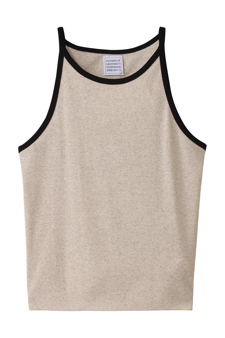 【グッド ピープル グッド ステッチング グッド プロダクト/GOOD PEOPLE GOOD STITCHING GOOD PRODUCT】のタンクトップ インテリア・キッズ・メンズ・レディースファッション・服の通販 founy(ファニー) 　ファッション　Fashion　レディースファッション　Fashion for Women　トップス・カットソー　Cut & Sew Tops　キャミソール&ノースリーブ　Camisoles & Sleeveless Tops　シャツ・ブラウス・オフィスカジュアル　Elegant Blouses & Button-Ups　ロングTシャツ・Tシャツ　Longline T-Shirts & Tees　カットソー・ベーシックTシャツ　Cut-and-Sewn Tops / Stretch Tees & Basics　キャミソール　Camisole, Spaghetti Strap Top　ストレッチ　Stretch, Stretchy Fabric　タンク　Tank Top, Sleeveless Top　ベージュトップ×ブラック|ID: prp329100004509205 ipo3291000000032844949