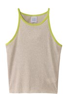 【グッド ピープル グッド ステッチング グッド プロダクト/GOOD PEOPLE GOOD STITCHING GOOD PRODUCT】のタンクトップ ベージュトップ×ライム|ID:prp329100004509205