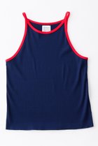 【グッド ピープル グッド ステッチング グッド プロダクト/GOOD PEOPLE GOOD STITCHING GOOD PRODUCT】のコントラスト トリム キャミソール ブルー×レッド|ID:prp329100004509205