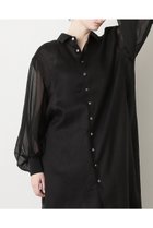 【ヒューエルミュージアム/hueLe Museum】の【STUMBLY】Sheer Combi Long Shirts ブラック|ID:prp329100004509211