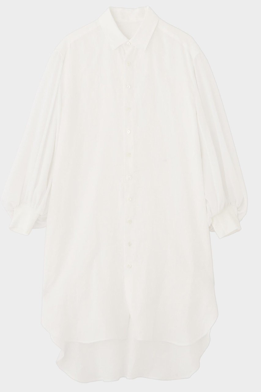 【ヒューエルミュージアム/hueLe Museum】の【STUMBLY】Sheer Combi Long Shirts 人気、トレンドファッション・服の通販 founy(ファニー) 　ファッション　Fashion　レディースファッション　Ladies' Fashion Online　トップス・カットソー　Tops/Tshirt　シャツ/ブラウス　Shirts/Blouses　オーガンジー　Organdy　カフス　Cuffs　シンプル　Simple　スリーブ　Sleeve　バランス　Balance　メンズ　Mens　リネン　Linen　ロング　Long　other-2|ID: prp329100004509211 ipo3291000000031874520