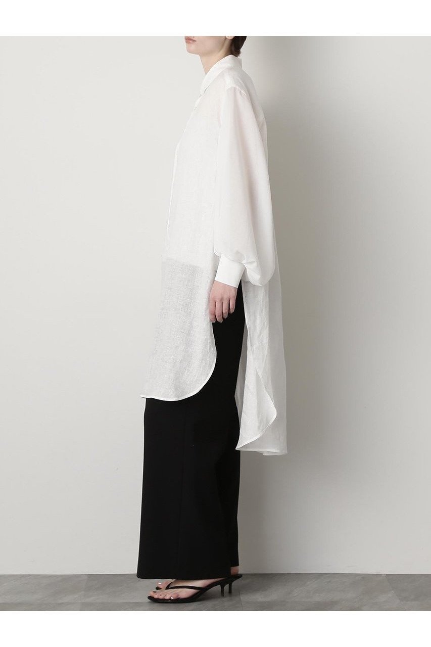 【ヒューエルミュージアム/hueLe Museum】の【STUMBLY】Sheer Combi Long Shirts 人気、トレンドファッション・服の通販 founy(ファニー) 　ファッション　Fashion　レディースファッション　Ladies' Fashion Online　トップス・カットソー　Tops/Tshirt　シャツ/ブラウス　Shirts/Blouses　オーガンジー　Organdy　カフス　Cuffs　シンプル　Simple　スリーブ　Sleeve　バランス　Balance　メンズ　Mens　リネン　Linen　ロング　Long　other-4|ID: prp329100004509211 ipo3291000000031874522