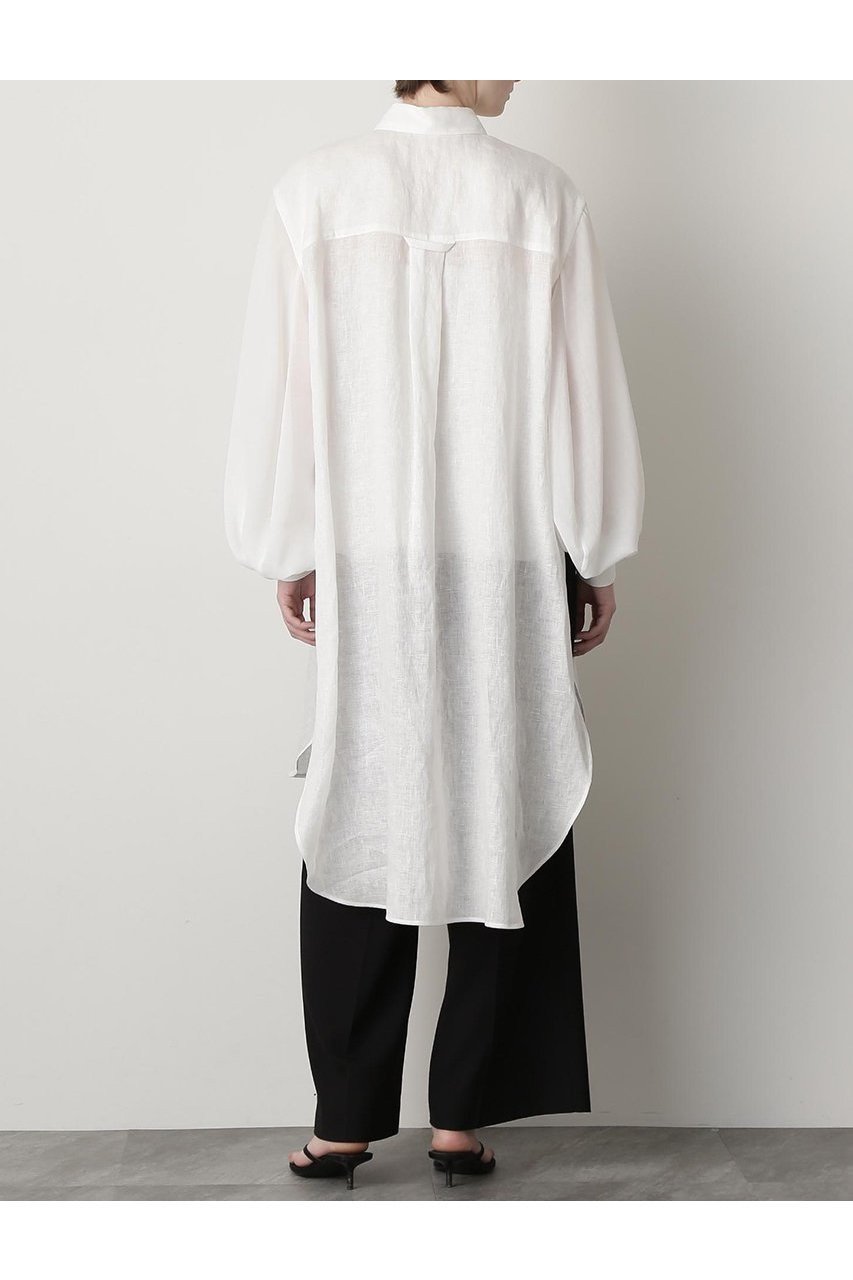 【ヒューエルミュージアム/hueLe Museum】の【STUMBLY】Sheer Combi Long Shirts 人気、トレンドファッション・服の通販 founy(ファニー) 　ファッション　Fashion　レディースファッション　Ladies' Fashion Online　トップス・カットソー　Tops/Tshirt　シャツ/ブラウス　Shirts/Blouses　オーガンジー　Organdy　カフス　Cuffs　シンプル　Simple　スリーブ　Sleeve　バランス　Balance　メンズ　Mens　リネン　Linen　ロング　Long　other-5|ID: prp329100004509211 ipo3291000000031874523