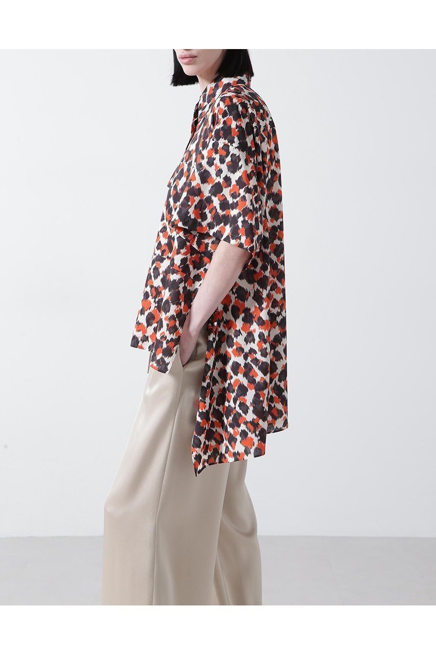 【ヒューエルミュージアム/hueLe Museum】の【STUMBLY】Printed Military Shirts インテリア・キッズ・メンズ・レディースファッション・服の通販 founy(ファニー) 　ファッション　Fashion　レディースファッション　WOMEN　トップス・カットソー　Tops/Tshirt　シャツ/ブラウス　Shirts/Blouses　オーガンジー　Organdy　クール　Cool　ショート　Short　スリーブ　Sleeve　ドット　Dot　プリント　Print　レオパード　Leopard　オレンジ|ID: prp329100004509212 ipo3291000000031862565