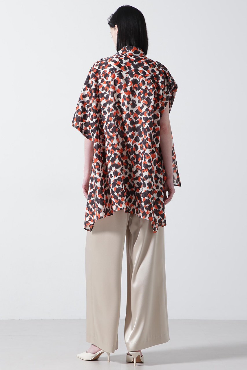 【ヒューエルミュージアム/hueLe Museum】の【STUMBLY】Printed Military Shirts 人気、トレンドファッション・服の通販 founy(ファニー) 　ファッション　Fashion　レディースファッション　Fashion for Women　トップス・カットソー　Cut & Sew Tops　シャツ・ブラウス・オフィスカジュアル　Elegant Blouses & Button-Ups　オーガンジー　Organza Fabric　クール　Cool, Chic　ショート　Short, Short Length　スリーブ　Sleeve, Long Sleeve / Short Sleeve　ドット　Polka Dot, Dot Pattern　プリント　Print, Printed Pattern　レオパード　Leopard, Animal Print　other-5|ID: prp329100004509212 ipo3291000000035003393