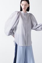 【ヒューエルミュージアム/hueLe Museum】の【STUMBLY】Sheer Striped Shirts ブルー|ID:prp329100004509213