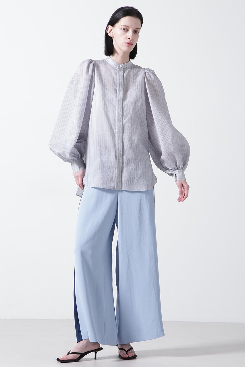 【ヒューエルミュージアム/hueLe Museum】の【STUMBLY】Sheer Striped Shirts 人気、トレンドファッション・服の通販 founy(ファニー) 　ファッション　Fashion　レディースファッション　Fashion for Women　トップス・カットソー　Cut & Sew Tops　シャツ・ブラウス・オフィスカジュアル　Elegant Blouses & Button-Ups　シンプル　Simple, Minimal　ストライプ　Stripe, Striped Pattern　スリーブ　Sleeve, Long Sleeve / Short Sleeve　ロング　Long, Long-Length　other-2|ID: prp329100004509213 ipo3291000000032848413