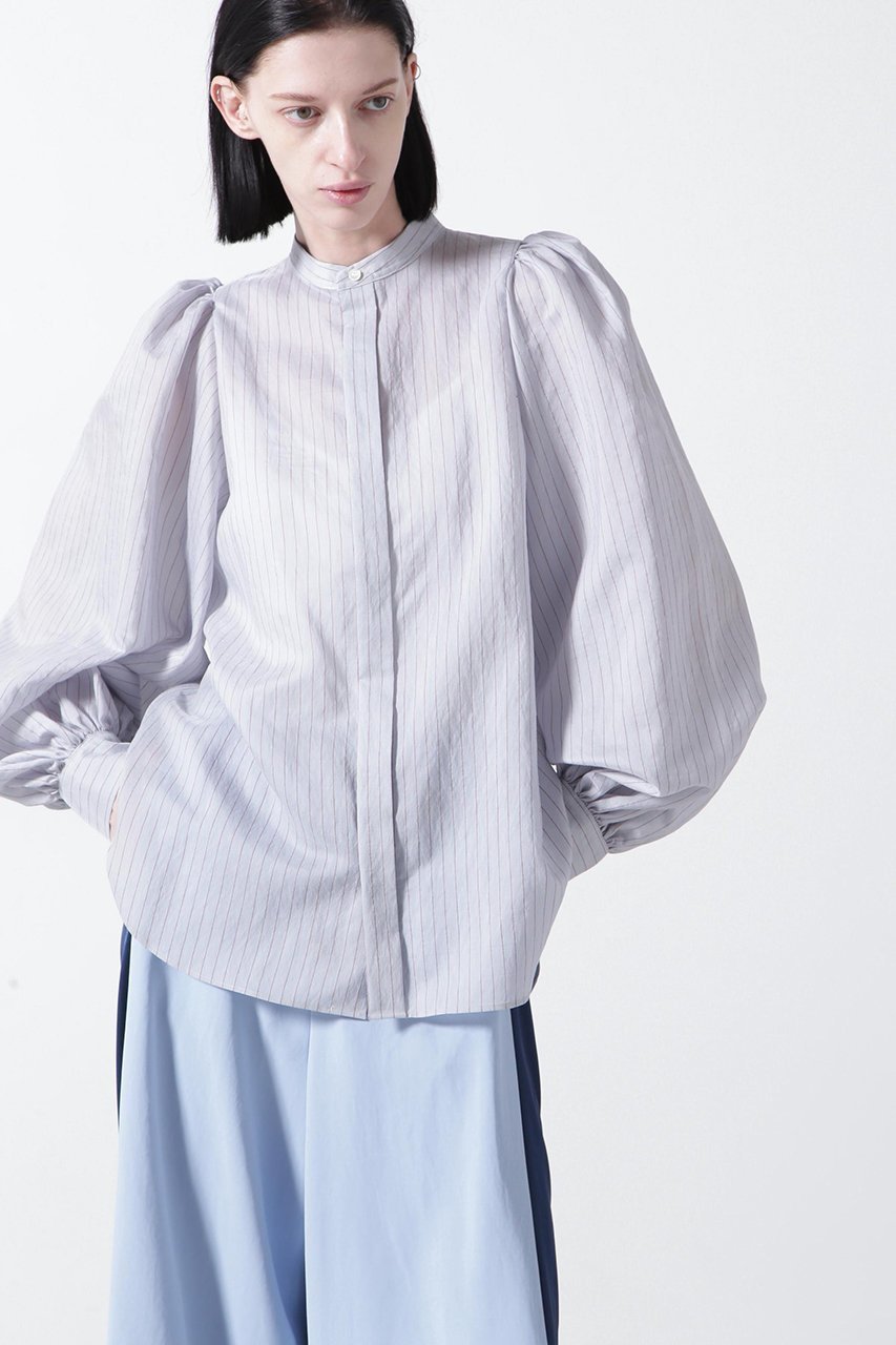 【ヒューエルミュージアム/hueLe Museum】の【STUMBLY】Sheer Striped Shirts 人気、トレンドファッション・服の通販 founy(ファニー) 　ファッション　Fashion　レディースファッション　Fashion for Women　トップス・カットソー　Cut & Sew Tops　シャツ・ブラウス・オフィスカジュアル　Elegant Blouses & Button-Ups　シンプル　Simple, Minimal　ストライプ　Stripe, Striped Pattern　スリーブ　Sleeve, Long Sleeve / Short Sleeve　ロング　Long, Long-Length　other-3|ID: prp329100004509213 ipo3291000000032848419