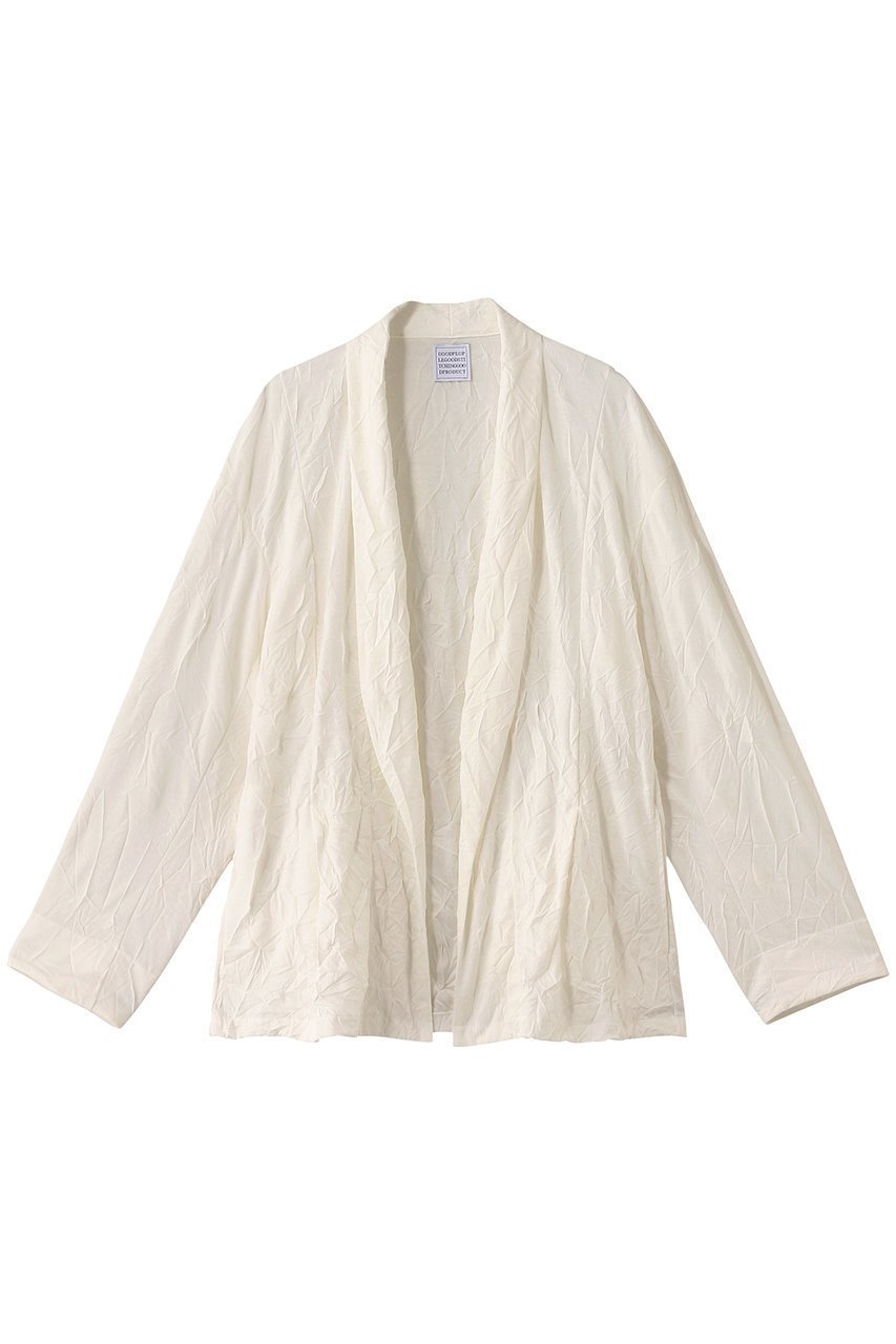 【グッド ピープル グッド ステッチング グッド プロダクト/GOOD PEOPLE GOOD STITCHING GOOD PRODUCT】のショールカラー イージー ライトジャケット インテリア・キッズ・メンズ・レディースファッション・服の通販 founy(ファニー) 　ファッション　Fashion　レディースファッション　Fashion for Women　アウター　Coat / Outerwear Collection　レディースジャケット・軽アウター　Jackets　カーディガン　Cardigan, Knitwear　グラフィック　Graphic, Graphic Design　ショール　Shawl, Wrap　シルケット　Silket, Silky Cotton　シンプル　Simple, Minimal　ジャケット　Jacket, Outerwear　ストレッチ　Stretch, Stretchy Fabric　リラックス　Relax, Relaxed Fit　ワッシャー　Washer, Crinkled Finish　ホワイト|ID: prp329100004509217 ipo3291000000032806468