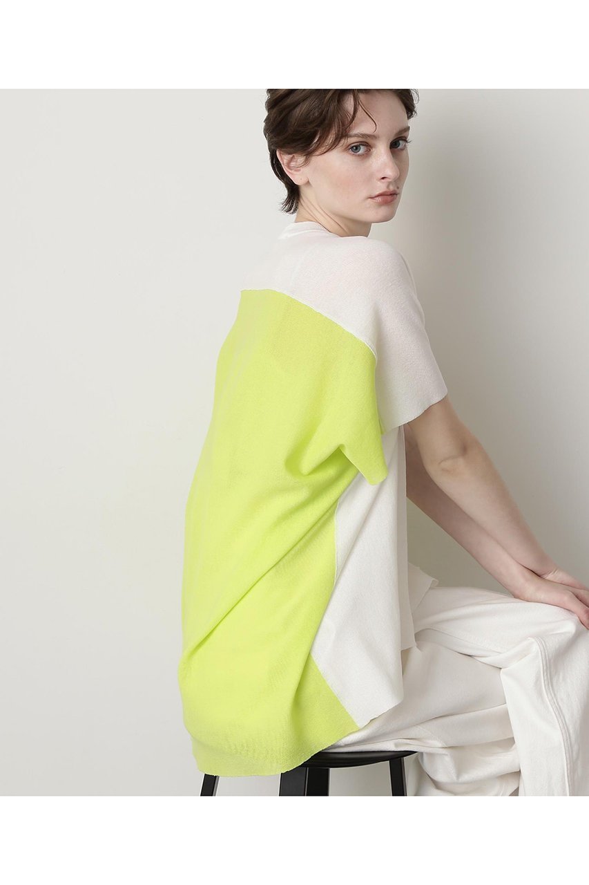 【ヒューエルミュージアム/hueLe Museum】の【STUMBLY】Color Block Pullover インテリア・キッズ・メンズ・レディースファッション・服の通販 founy(ファニー) 　ファッション　Fashion　レディースファッション　Fashion for Women　トップス・カットソー　Cut & Sew Tops　ニット　Knit Tops & Sweaters　カジュアルプルオーバー・ニットトップス　Pullovers & Knit Tops / Casual Pullovers　シンプル　Simple, Minimal　再入荷　Restock / Back in Stock　夏　Summer　ホワイト|ID: prp329100004509218 ipo3291000000032925434