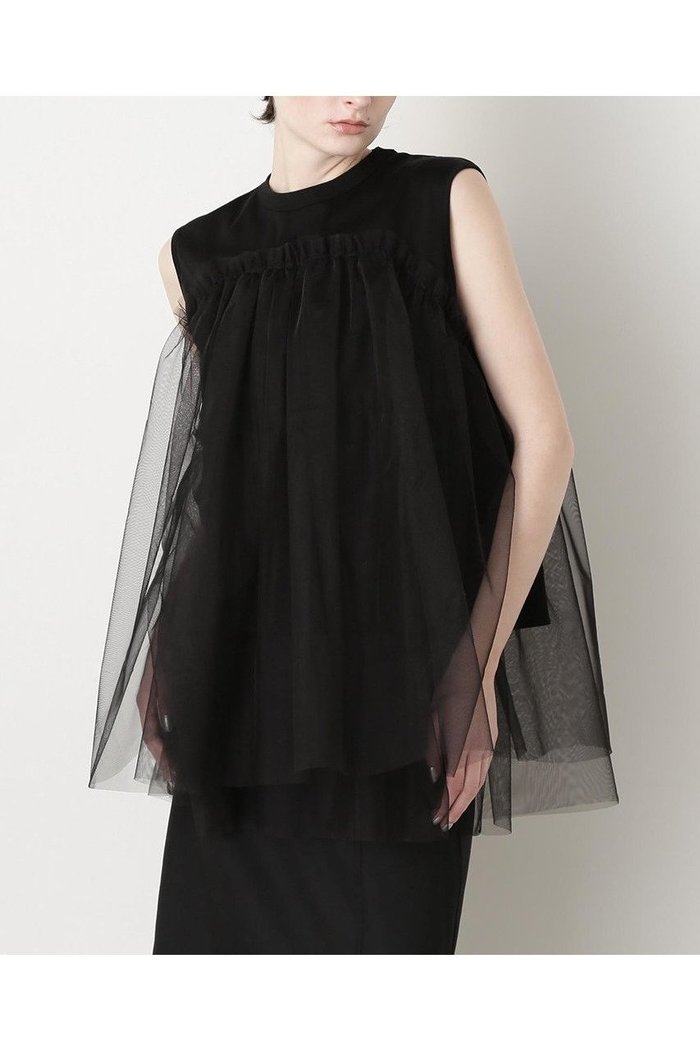 【ヒューエルミュージアム/hueLe Museum】の【STUMBLY】Tulle Combination Tops インテリア・キッズ・メンズ・レディースファッション・服の通販 founy(ファニー) https://founy.com/ ファッション Fashion レディースファッション WOMEN トップス・カットソー Tops/Tshirt キャミソール / ノースリーブ No Sleeves シャツ/ブラウス Shirts/Blouses ロング / Tシャツ T-Shirts カットソー Cut and Sewn キャミソール Camisole シンプル Simple タンク Tank チュール Tulle ノースリーブ No Sleeve モノトーン Monotone 再入荷 Restock/Back In Stock/Re Arrival |ID: prp329100004509221 ipo3291000000031862577