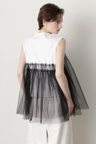 【ヒューエルミュージアム/hueLe Museum】の【STUMBLY】Tulle Combination Tops ホワイト|ID:prp329100004509221