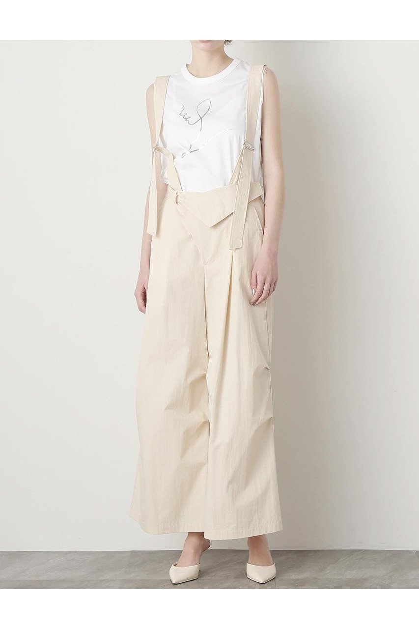 【ヒューエルミュージアム/hueLe Museum】の【STUMBLY】Suspender Wide Pants インテリア・キッズ・メンズ・レディースファッション・服の通販 founy(ファニー) 　ファッション　Fashion　レディースファッション　WOMEN　パンツ　Pants　サスペンダー　Suspenders　テーパード　Tapered　ワイド　Wide　ホワイト|ID: prp329100004509225 ipo3291000000031862592