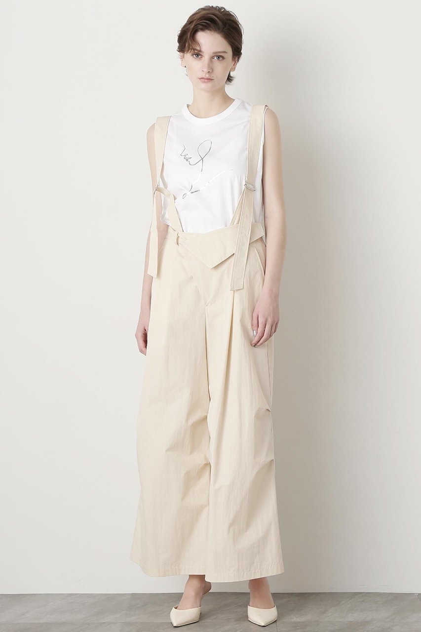 【ヒューエルミュージアム/hueLe Museum】の【STUMBLY】Suspender Wide Pants インテリア・キッズ・メンズ・レディースファッション・服の通販 founy(ファニー) 　ファッション　Fashion　レディースファッション　Fashion for Women　パンツ　Pants & Trousers　サスペンダー　Suspenders, Braces　テーパード　Tapered, Tapered Pants　ワイド　Wide, Wide Fit　ホワイト|ID: prp329100004509225 ipo3291000000032901643