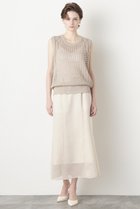 【ヒューエルミュージアム/hueLe Museum】の【STUMBLY】Sheer Satin Combi Skirt ベージュ|ID: prp329100004509226 ipo3291000000032846761