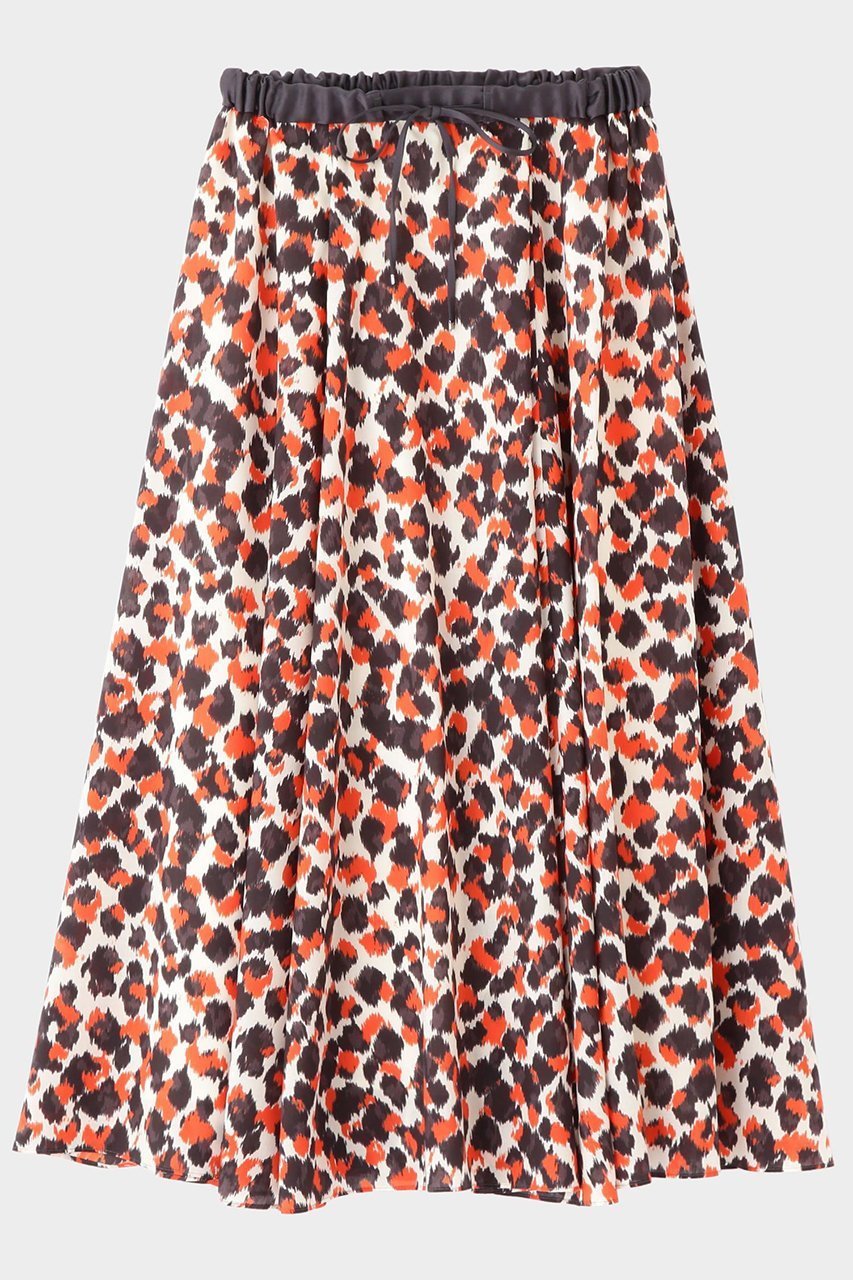 【ヒューエルミュージアム/hueLe Museum】の【STUMBLY】Printed Flare Skirt 人気、トレンドファッション・服の通販 founy(ファニー) 　ファッション　Fashion　レディースファッション　Fashion for Women　スカート　Skirts　ロングスカート　Long Skirts / Maxi & Midi Skirts　オーガンジー　Organza Fabric　ギャザー　Gathered, Ruffled　クール　Cool, Chic　ドット　Polka Dot, Dot Pattern　フロント　Front, Front Design　プリント　Print, Printed Pattern　レオパード　Leopard, Animal Print　ロング　Long, Long-Length　定番　Standard, Basic Item　other-2|ID: prp329100004509227 ipo3291000000032824261