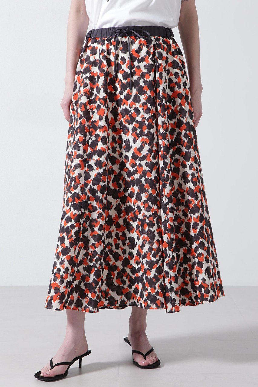 【ヒューエルミュージアム/hueLe Museum】の【STUMBLY】Printed Flare Skirt 人気、トレンドファッション・服の通販 founy(ファニー) 　ファッション　Fashion　レディースファッション　Fashion for Women　スカート　Skirts　ロングスカート　Long Skirts / Maxi & Midi Skirts　オーガンジー　Organza Fabric　ギャザー　Gathered, Ruffled　クール　Cool, Chic　ドット　Polka Dot, Dot Pattern　フロント　Front, Front Design　プリント　Print, Printed Pattern　レオパード　Leopard, Animal Print　ロング　Long, Long-Length　定番　Standard, Basic Item　other-3|ID: prp329100004509227 ipo3291000000032824262