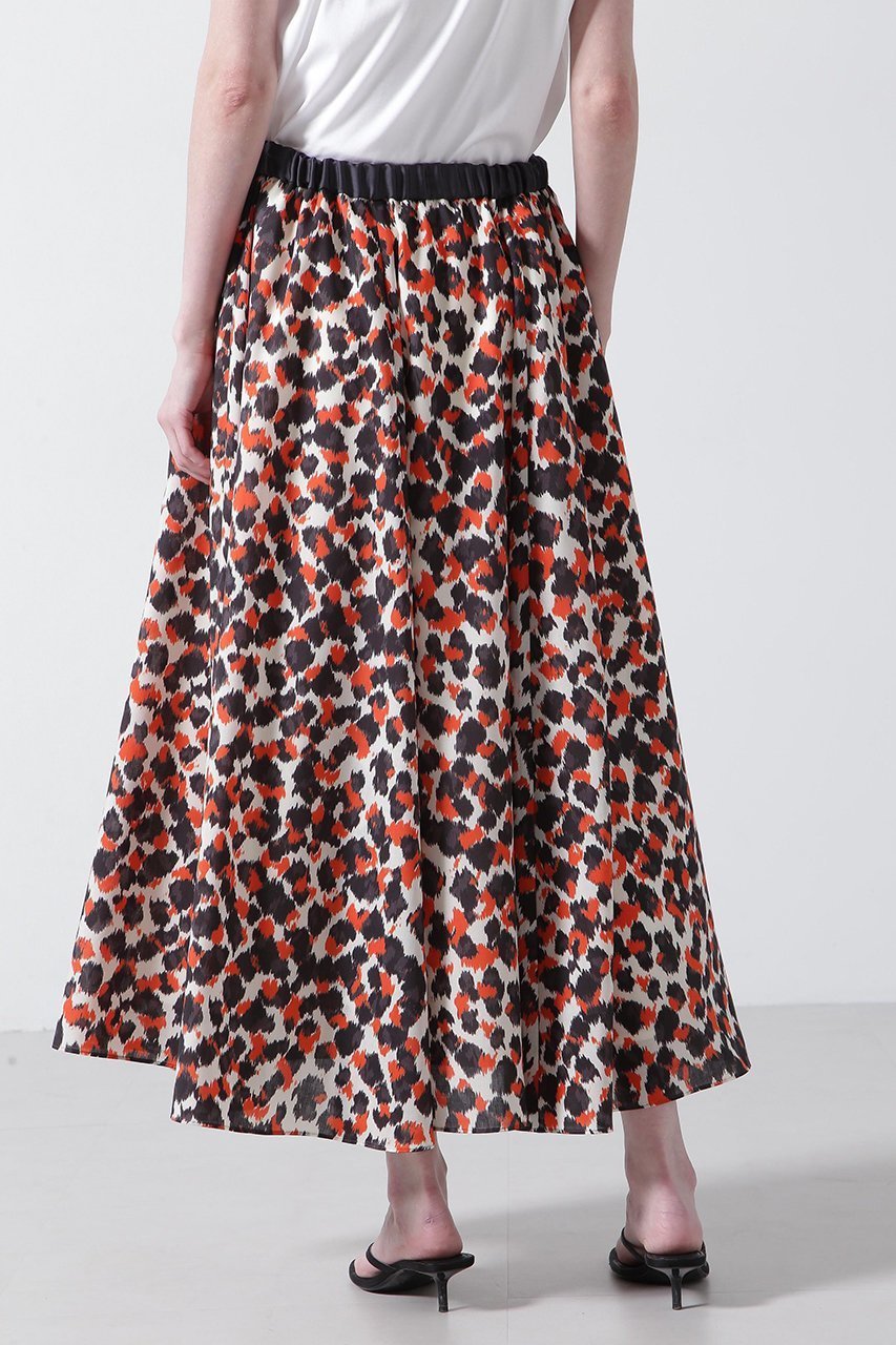 【ヒューエルミュージアム/hueLe Museum】の【STUMBLY】Printed Flare Skirt 人気、トレンドファッション・服の通販 founy(ファニー) 　ファッション　Fashion　レディースファッション　Fashion for Women　スカート　Skirts　ロングスカート　Long Skirts / Maxi & Midi Skirts　オーガンジー　Organza Fabric　ギャザー　Gathered, Ruffled　クール　Cool, Chic　ドット　Polka Dot, Dot Pattern　フロント　Front, Front Design　プリント　Print, Printed Pattern　レオパード　Leopard, Animal Print　ロング　Long, Long-Length　定番　Standard, Basic Item　other-5|ID: prp329100004509227 ipo3291000000032824264